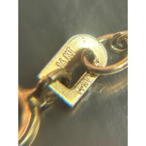 Vintage 14k Italy solid yellow gold chains lightweight chain bracelet 7.15”